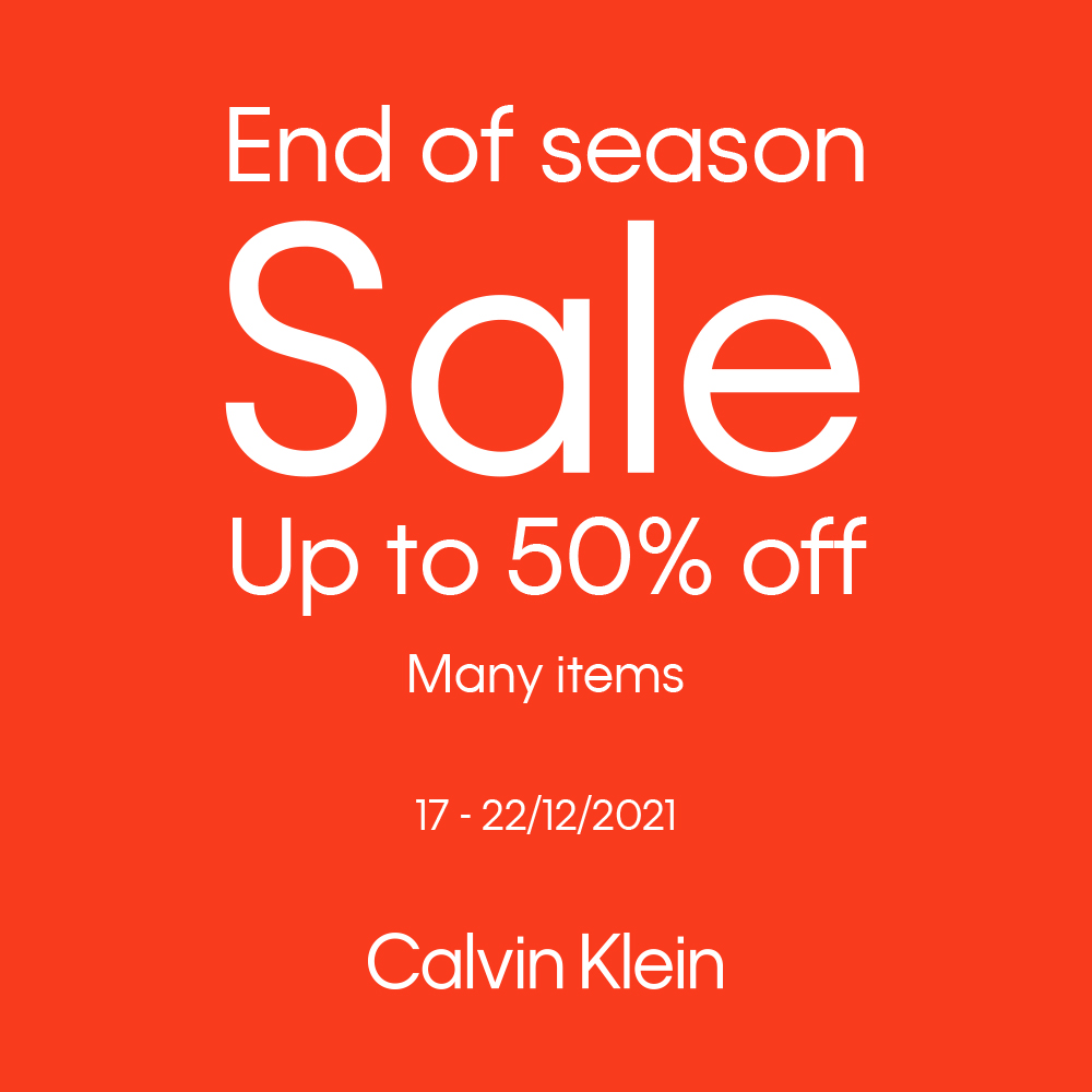 CALVIN KLEIN - END OF SEASON SALE UP TO 50% | Vincom