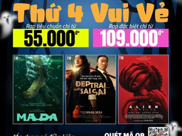 THỨ TƯ VUI VẺ - XEM PHIM CGV GIÁ HẠT DẺ TẠI CGV TRÀ VINH THÁNG 8