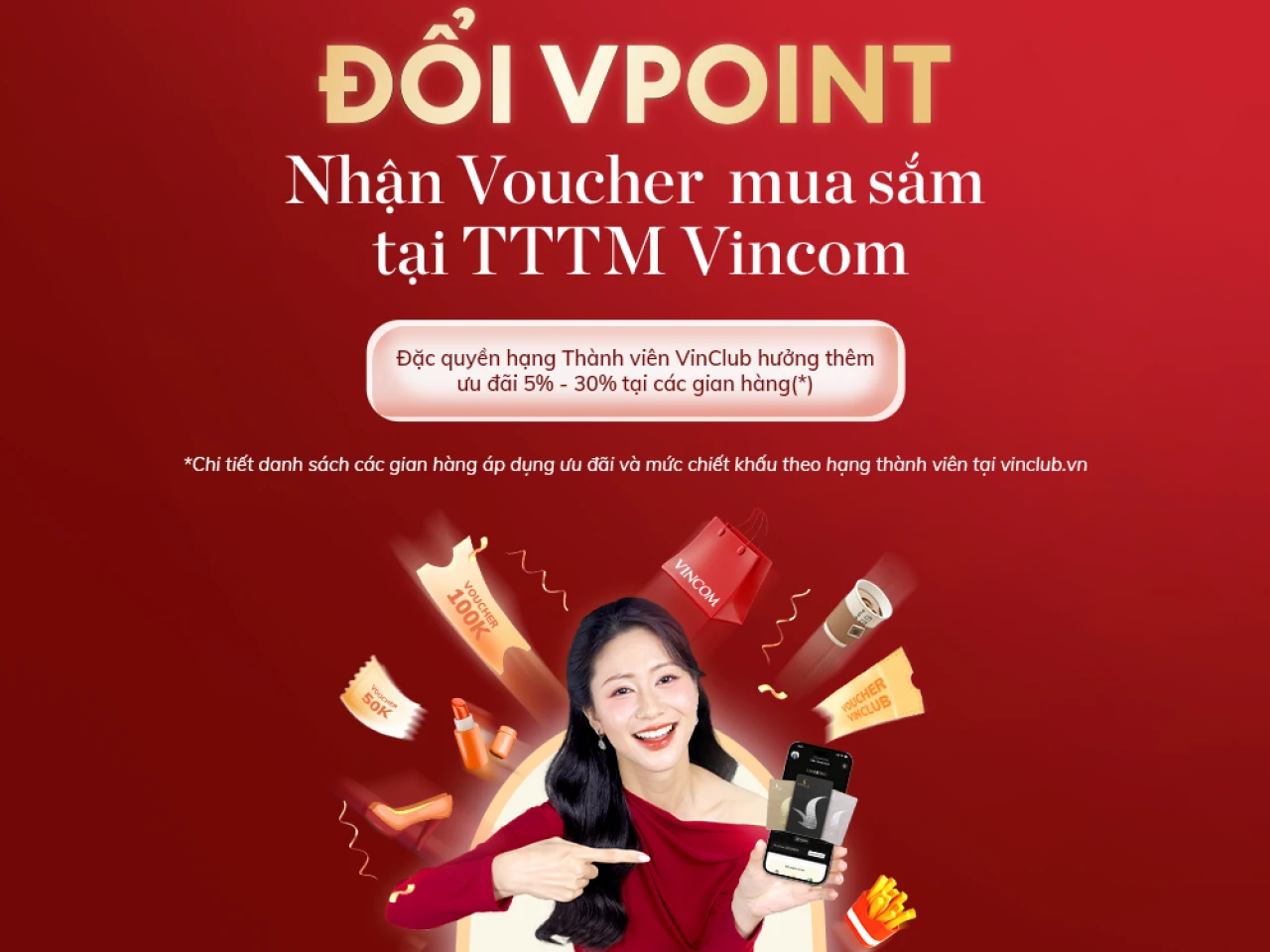 VINCLUB HỢP TÁC VỚI HƠN 30 THƯƠNG HIỆU HÀNG ĐẦU TRONG HỆ THỐNG TTTM VINCOM