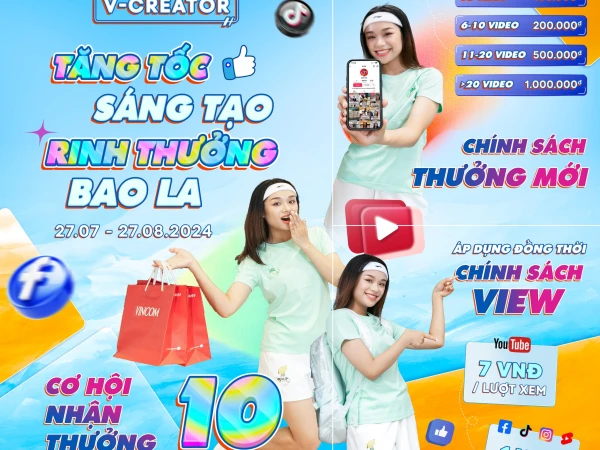 TĂNG TỐC SÁNG TẠO - X2 PHẦN THƯỞNG TỪ VINCOM