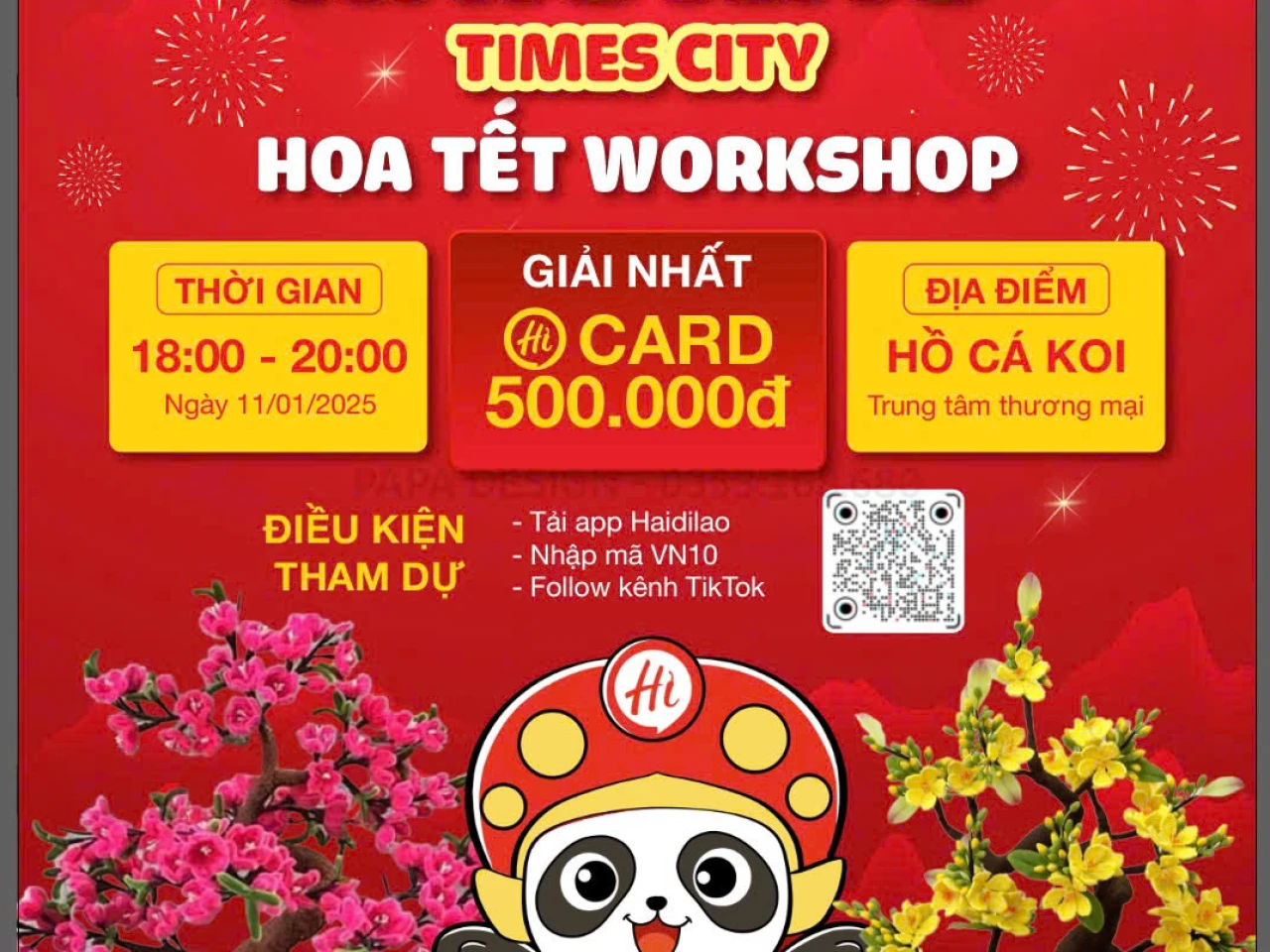 🌸HAIDILAO VINCOM TIMES CITY- HOA TẾT WORKSHOP🌸