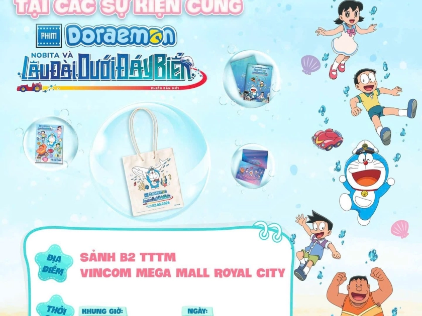 HOẠT NÁO RA MẮT MOVIE DORAEMON: NOBITA VÀ LÂU ĐÀI DƯỚI ĐÁY BIỂN