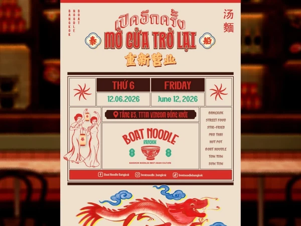 YES, WE ARE OPEN - Boat Noodle Vincom Đồng Khởi