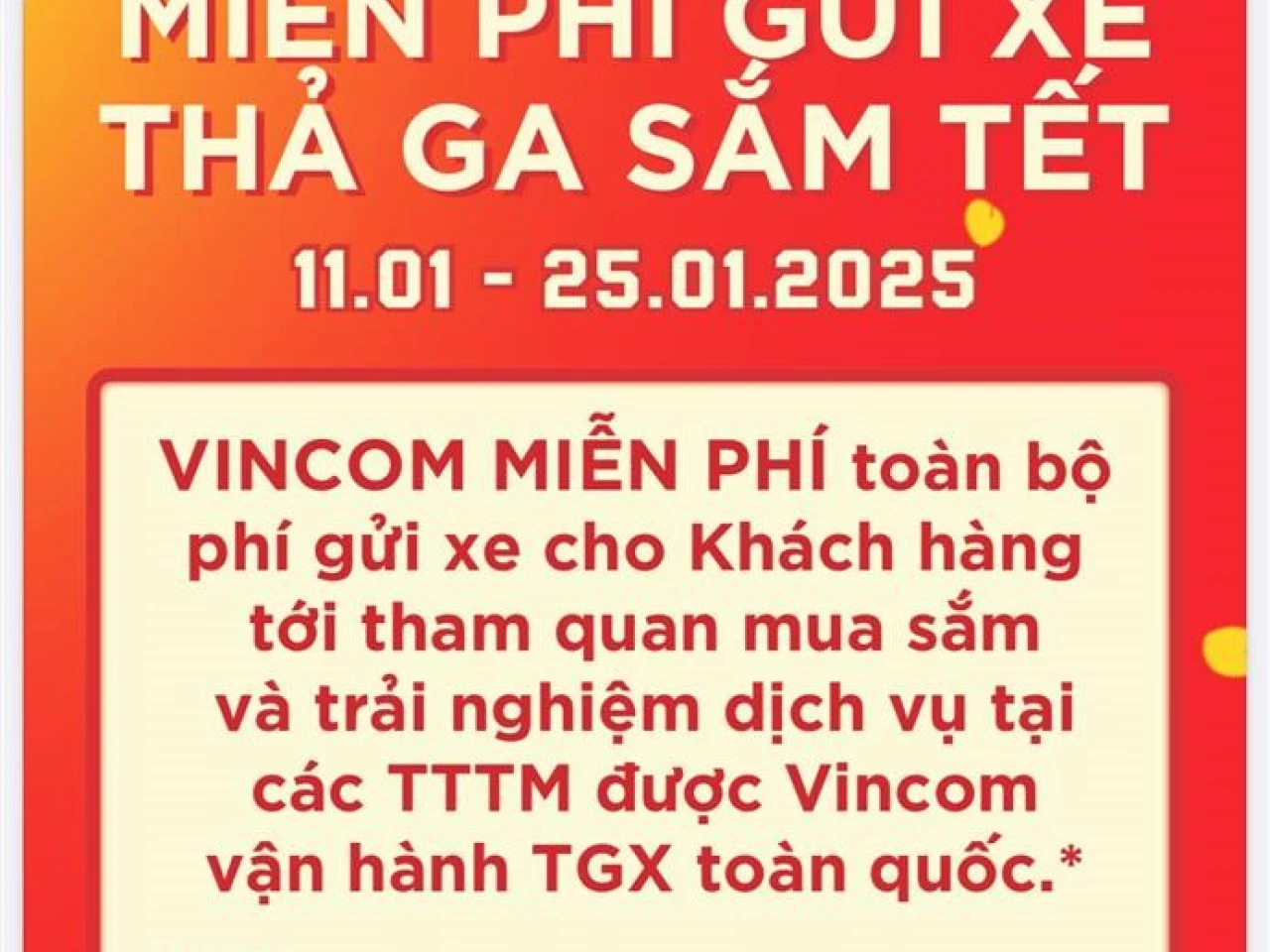 Vincom Plaza Trần Phú Nha Trang_Miễn phí gửi xe Thả ga sắm tết