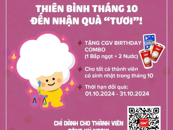 THIÊN BÌNH THÁNG 10 KHI ĐẾN RẠP CGV VINCOM XUÂN KHÁNH