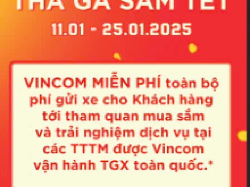 VINCOM PLAZA CÀ MAU- MIỄN PHÍ GỬI XE