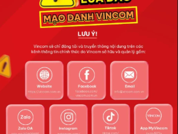 🚨CẢNH BÁO LỪA ĐẢO MẠO DANH VINCOM