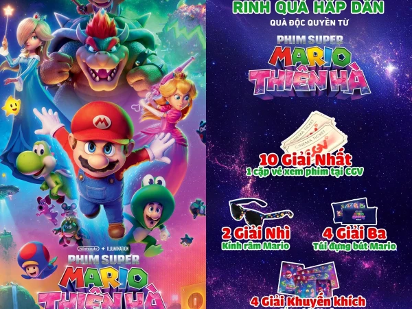 CUỘC ĐUA CHECK-IN, RINH QUÀ ĐỘC QUYỀN TỪ PHIM SUPER MARIO THIÊN HÀ