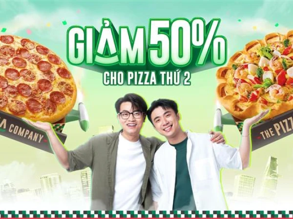 GIẢM 50% CHO PIZZA THỨ 2