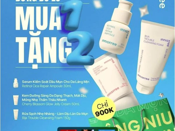 Deal MUA 1 TẶNG 2 INNISFREE