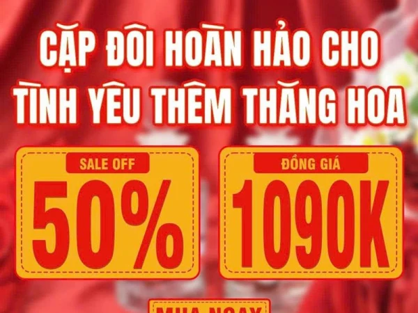 CẶP ĐÔI VALENTINE – KHI TÌNH YÊU CÓ MÙI HƯƠNG RIÊNG SALE OFF 50% - ĐỒNG GIÁ  1090K