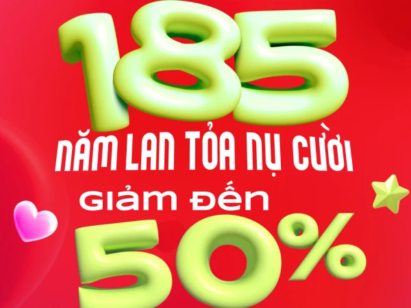KHÁM PHÁ DEAL XỊN GIẢM ĐẾN 50% MỪNG WATSONS 185 NĂM LAN TỎA NỤ CƯỜI