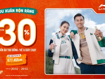 HOT: LI-NING ƯU ĐÃI TỚI 30% TOÀN BỘ GIAN HÀNG