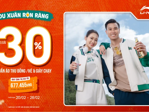 🔥🔥 HOT: LI-NING ƯU ĐÃI TỚI 30% HÀNG NGÀN QUẦN ÁO THU ĐÔNG THỜI THƯỢNG & GIÀY CHẠY BỀN BỈ