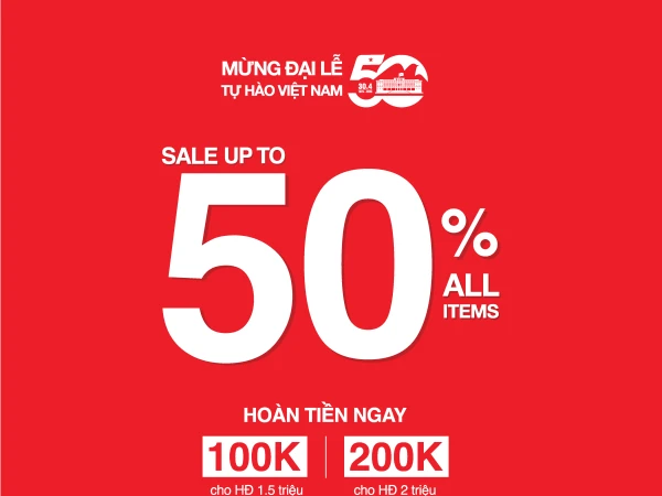 Sơn Kim Mode- Giảm giá lên đến 50% mừng 50 năm Đại lễ