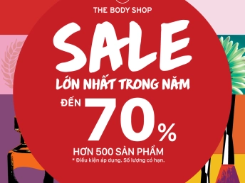 THE BODY SHOP - SALE LỚN NHẤT NĂM CHO GẦN 500 SẢN PHẨM