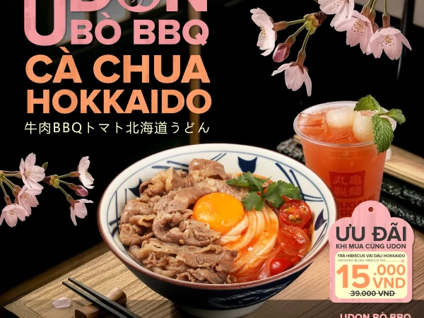 SAKURA FAIR MENU – UDON BÒ BBQ CÀ CHUA HOKKAIDO