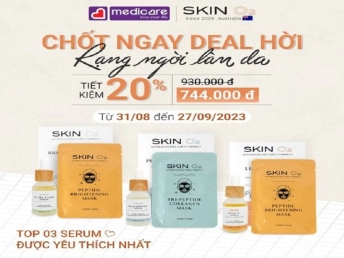 Tiết kiệm 20% khi mua sản phẩm serum Skin O2 tại Medicare Tuyên Quang