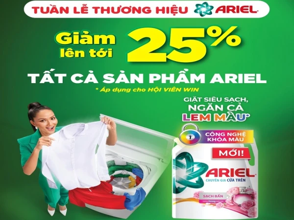 Winmart Tuyên Quang - Tuần lễ thương hiệu Ariel giảm ngay 25%