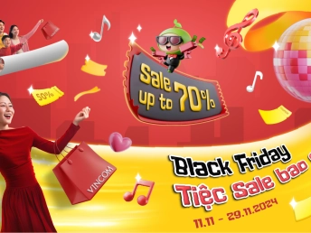 BLACK FRIDAY - TIỆC SALE BAO CHẤT VỚI CƠN MƯA VOUCHER BAO ĐÃ KHỞI ĐỘNG MÙA BLACK SALE TẠI VINCOM 