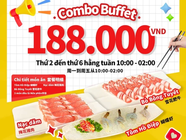 🥰Tan học, tan làm, ghé Haidilao ăn buffet thoả thích chỉ với 188k!