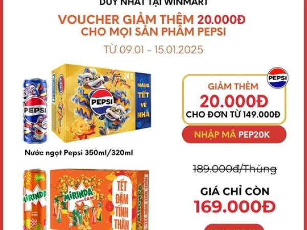 WINMART VINCOM HÀ TĨNH - SĂN NGAY ƯU ĐÃI PEPSI - THẢ GA SẮM TẾT