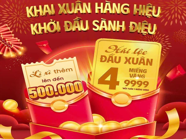 PIERRE CARDIN KHAI XUÂN HÀNG HIỆU SĂN NGAY VÀNG MIẾNG 4 SỐ 9999