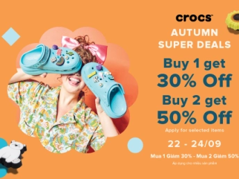 Deal cực chill lên đến 50% tại Crocs