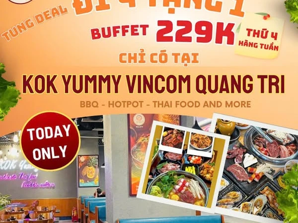 KOK YUMMY VINCOM QUẢNG TRỊ – ƯU ĐÃI ĐẶC BIỆT THỨ 4 HÀNG TUẦN