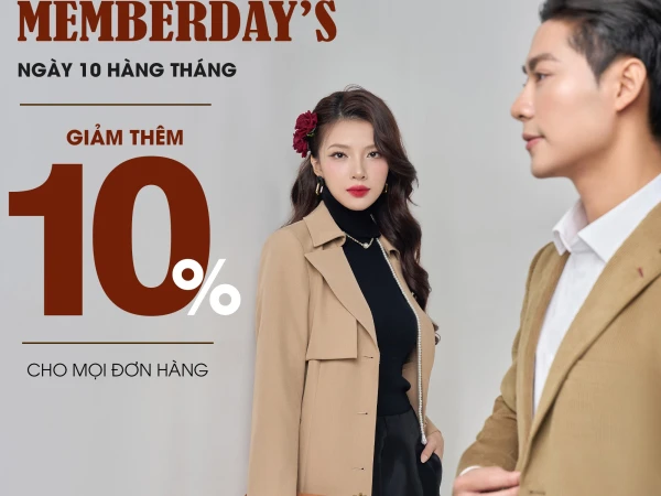 NGÀY HỘI THÀNH VIÊN - THÊM ƯU ĐÃI HOT | 𝐆𝐈𝐀̉𝐌 𝐓𝐇𝐄̂𝐌 𝟏𝟎% 𝐓𝐎̂̉𝐍𝐆 𝐇𝐎́𝐀 Đ𝐎̛𝐍