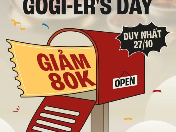 [TOÀN QUỐC]  GOGI-ER’S DAY MỞ HÒM DEAL KHỦNG - GIẢM NGAY 80.000 VND BUFFET XÈO XÈO!