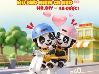 Mũ bảo hiểm cá heo MR.DIY là được