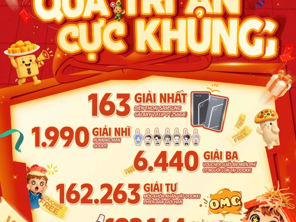 DOOKKI: QUÀ TRI ÂN CỰC KHỦNG