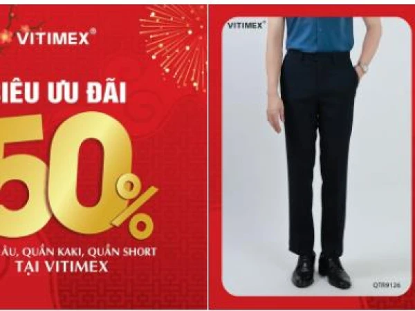 Vitimex siêu sale 50% quần âu, quần kaki, quần short