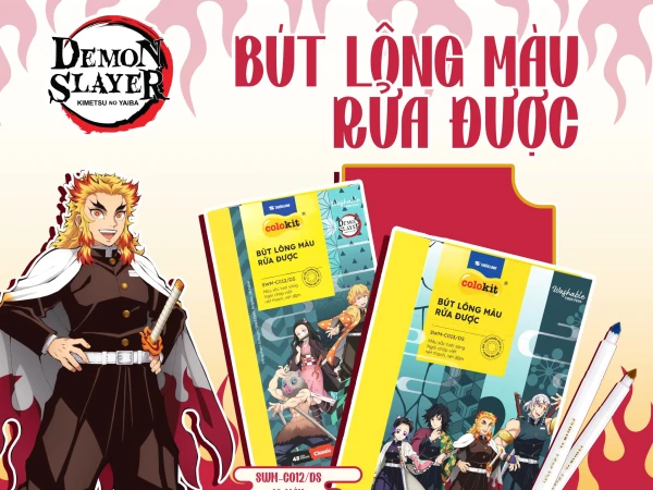 FAN DEMON SLAYER CHẮC CHẮN KHÔNG THỂ BỎ QUA BỘ BÚT LÔNG MÀU NÀY
