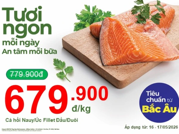 WinMart lên kệ “đại tiệc” cá hồi xịn xò