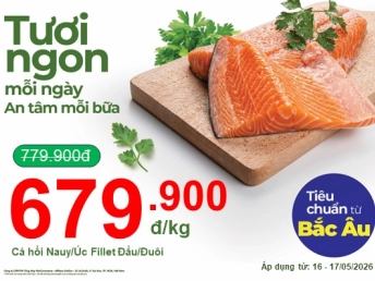WinMart lên kệ “đại tiệc” cá hồi xịn xò