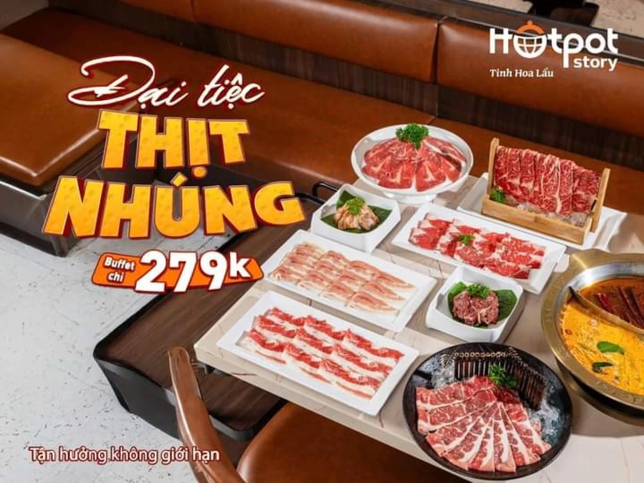 [Hotpot] ĐẠI TIỆC THỊT NHÚNG - BUFFET CHỈ TỪ 279K