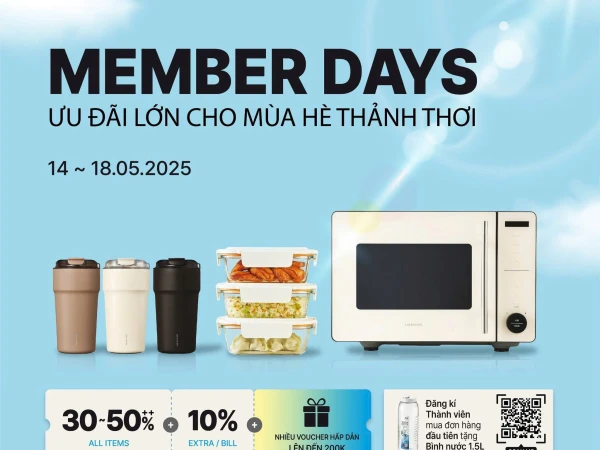MEMBER DAYS | ƯU ĐÃI LỚN CHO MÙA HÈ THẢNH THƠI