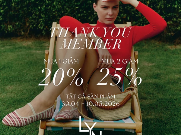 LYN | Mua 1 giảm 20%, Mua 2 giảm 25%