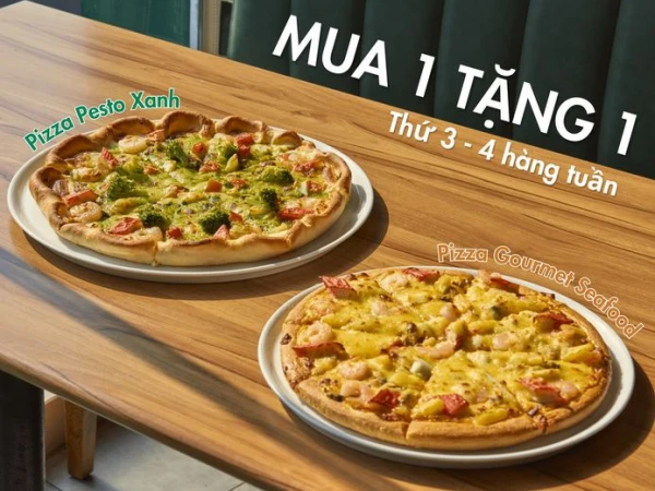 The Pizza Company- Mua 1 tặng 1 Pizza năng lượng đầu tuần bùng nổ siêu hời
