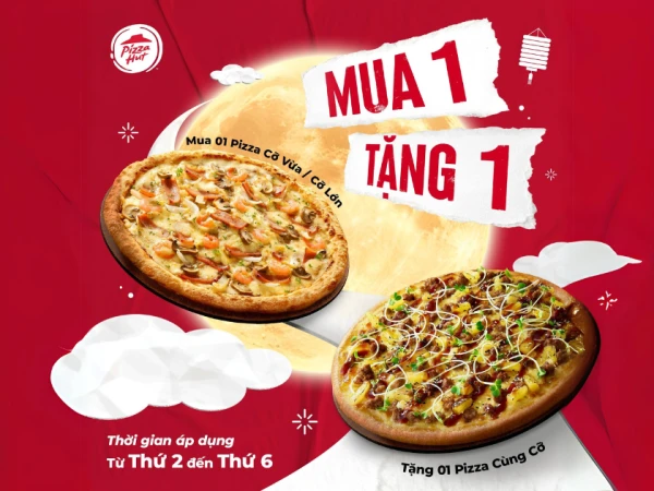 TẾT TRUNG THU, RƯỚC ĐÈN SĂN ƯU ĐÃI MUA 01 PIZZA TẶNG 01 PIZZA