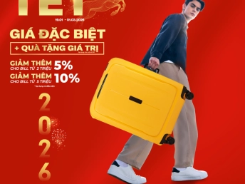 Samsonite: Rộn ràng lì xì Tết cùng Samsonite