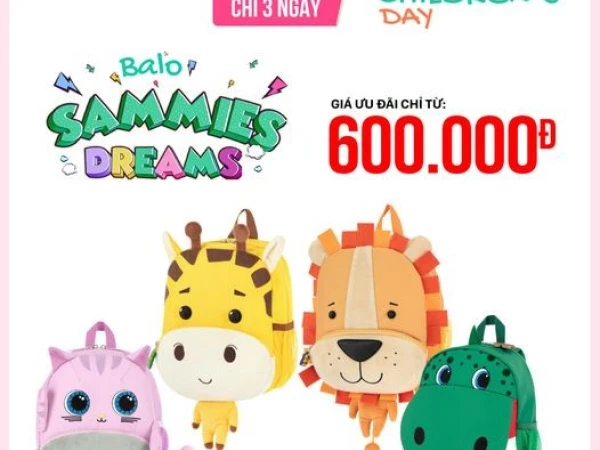 Balo đi học Sammies Dreams cho Bé chỉ từ 600.000đ - Happy Children Day