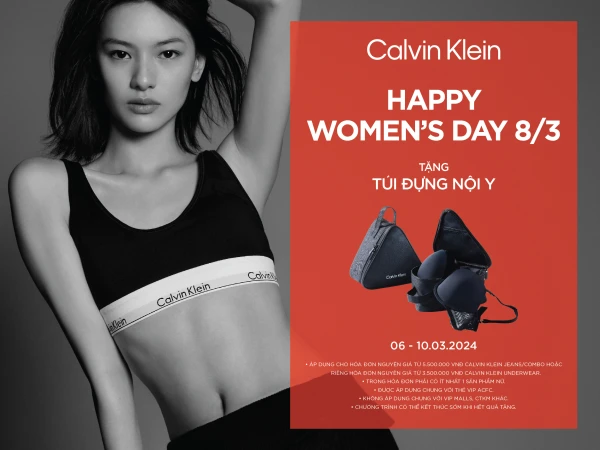 CALVIN KLEIN HAPPY WOMEN'S DAY 8/3 - TẶNG TÚI ĐỰNG NỘI Y