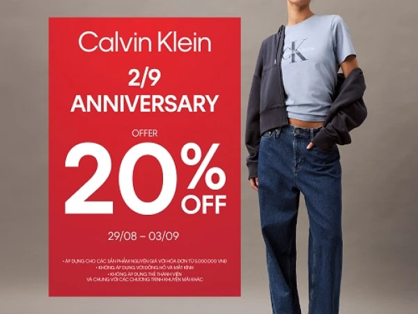 CALVIN KLEIN | 2/9 ANNIVERSARY - OFFER 20% OFF