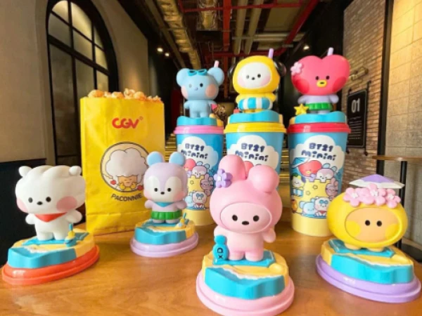 CGV Chơi lớn hơn với full set 7 ly BT21 minini, nhận thẻ quà 300.000 vnđ siêu xịn