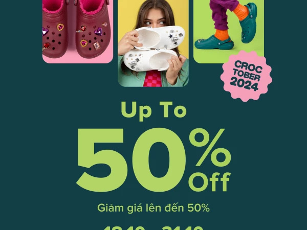 Crocs ưu đãi tẹt ga đến hết tháng 10