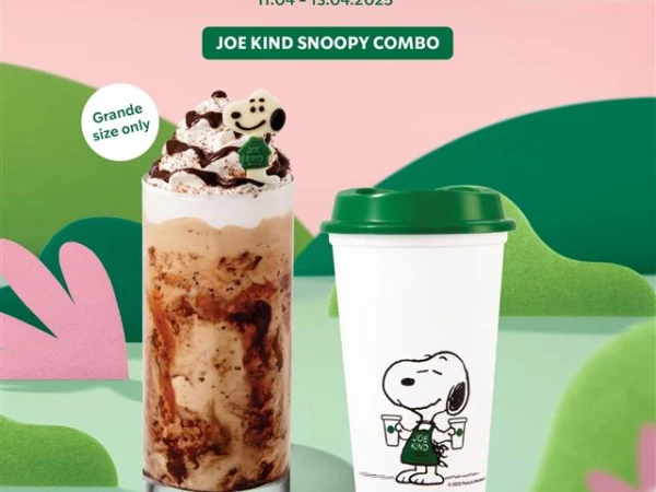 Starbucks: Ưu đãi cho thẻ thành viên khi mua ly Reusable Peanuts.