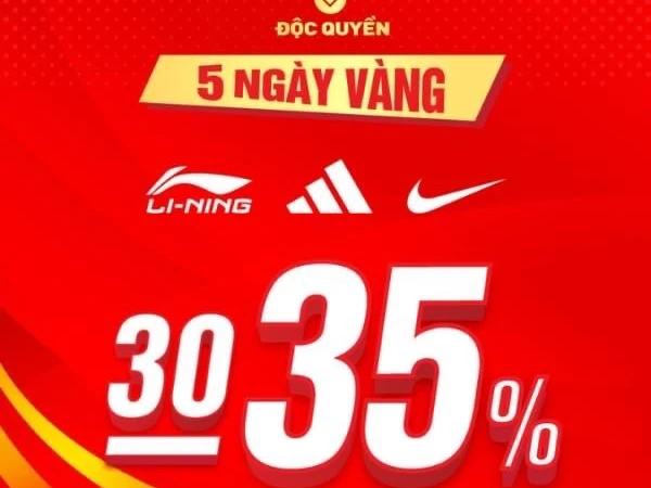 Maxxsport- giảm 35% sản phẩm chính hãng adidas, nike, Li-ning